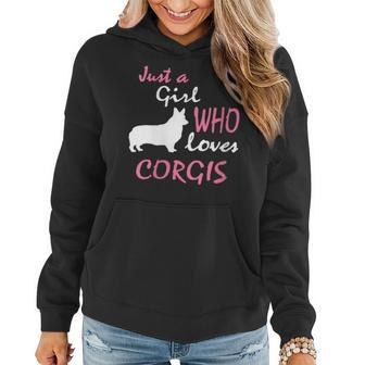 Just A Girl Who Loves Corgis Pembroke Corgi Girls Gift Women Hoodie | Mazezy
