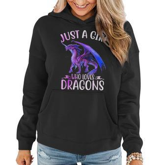 Just A Girl Who Loves Dragons Dragon Lovers Girls Women Hoodie - Seseable