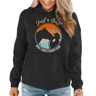 Just A Girl Who Loves Heartland Cowgirl Vintage Women Hoodie - Thegiftio UK