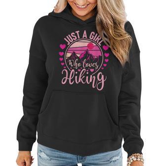 Just A Girl Who Loves Hiking Hiker Mountaineer Women Hoodie - Monsterry