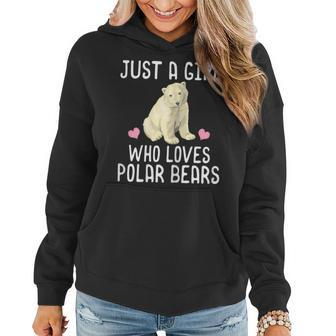 Just A Girl Who Loves Polar Bears Polar Bear Women Hoodie - Monsterry
