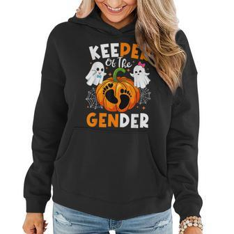 Keeper Of The Gender Reveal Baby Fall Halloween Thanksgiving Women Hoodie | Mazezy