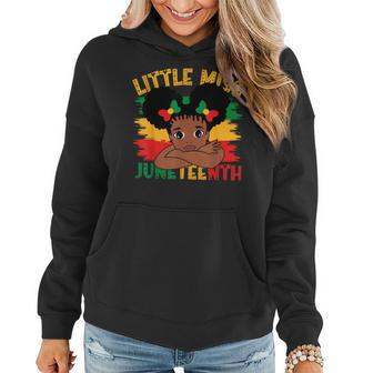 Kids Little Miss Junenth Girl Toddler Black History Women Hoodie - Seseable