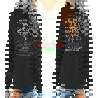 My Kind Of Christmas Tree Drag Racing Ugly Xmas Sweater Women Hoodie | Mazezy