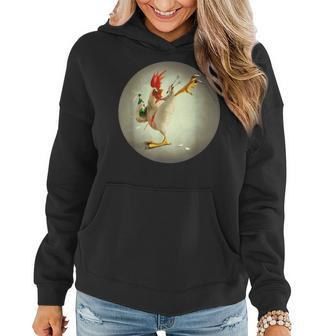 Kung Fu Rooster Fighting Chicken Funny Drinking Chicken Women Hoodie - Monsterry UK