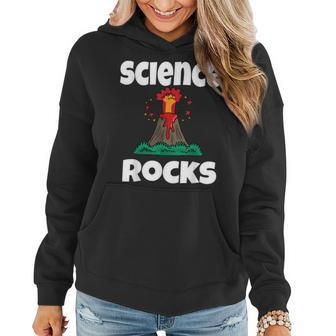 Lava Rocks Volcano Science Teacher Geology Humor Women Hoodie | Mazezy