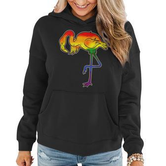Lesbian Gay Bisexual Transgender Queer Flamingo Flag Women Hoodie | Mazezy