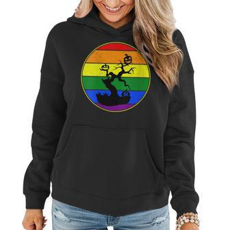 Lesbian Stuff Lgbtq Gay Goth Pride Scary Jackolantern Gothic Women Hoodie | Mazezy