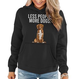 Less People More Dogs Nova Scotia Duck Tolling Retrievers Women Hoodie - Thegiftio UK