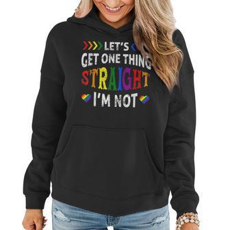 Lets Get One Thing Straight Im Not Lgbt Pride Gay Rainbow Women Hoodie | Mazezy UK