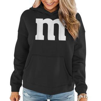 Letter M Simple Lazy Halloween Costume Party Women Hoodie - Seseable