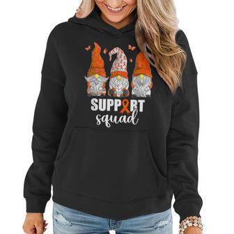 Leukemia Cancer Awareness Gnomes Support Squad Women Hoodie - Seseable