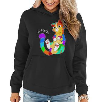Lgbt Gay Pride Equal Rights Rainbow Queer Gay Cat Women Hoodie | Mazezy