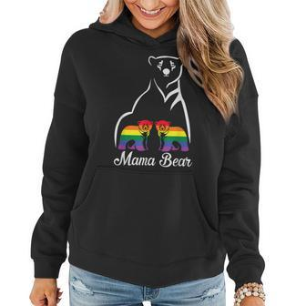 Lgbt Mama Bear Pride Mom Rainbow Women Hoodie | Mazezy