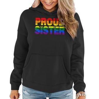 Lgbt Proud Sister Lgbtq Flag Gay Pride Sibling Women Hoodie | Mazezy