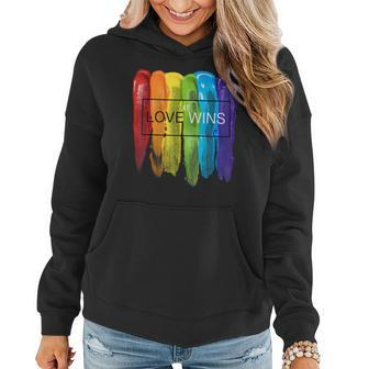 Lgbtq Equality Gay Pride Love Wins Be Yourself Month Rainbow Women Hoodie | Mazezy AU