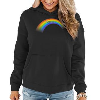 Lgbtq Rainbow Pride Apple Women Hoodie | Mazezy