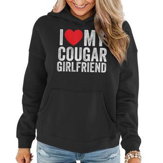 I Love My Cougar Girlfriend Retro Vintage Women Hoodie | Mazezy