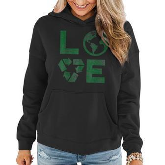Love Earth Day 90S Vintage Recycling Kids Or Teacher Gifts For Teacher Funny Gifts Women Hoodie | Mazezy
