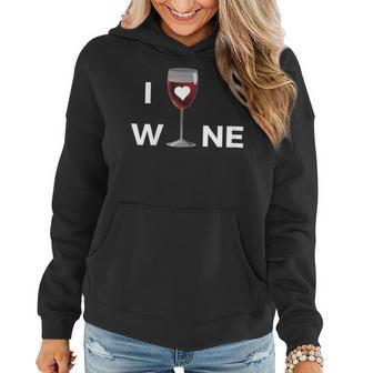 Love Glass Of Wine Gourmet Trend Edition Women Hoodie - Seseable