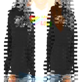 Love Is Love 2023 Heart Rainbow Lgbt Gay Lesbian Pride Women Hoodie - Thegiftio UK