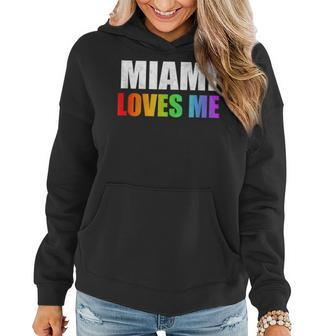 Maimi Gay Pride Lgbt Rainbow Love Florida Men Women T Gifts Women Hoodie | Mazezy