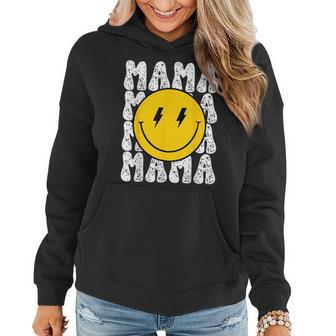 Mama And Dada Smiling Face Bolt Eyes Pregnancy Announcement Gifts For Mama Funny Gifts Women Hoodie | Mazezy