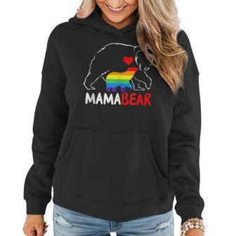 Mama Bear Proud Mom Rainbow Flag Lgbt Pride Mothers Day Women Hoodie | Mazezy
