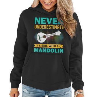 Mandolin Never Underestimate A Girl With A Mandolin Women Hoodie - Monsterry DE