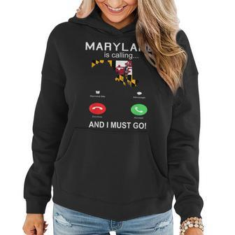 Maryland Is Calling Funny Womens Men Phone Screen T Women Hoodie | Mazezy