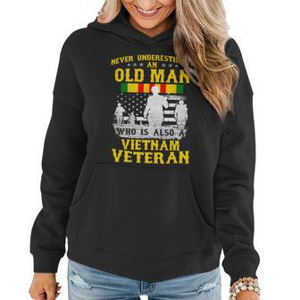 Mens Dad Grandpa Vietnam Veteran Vintage Shirt Mens Gift 243 Women Hoodie - Monsterry UK