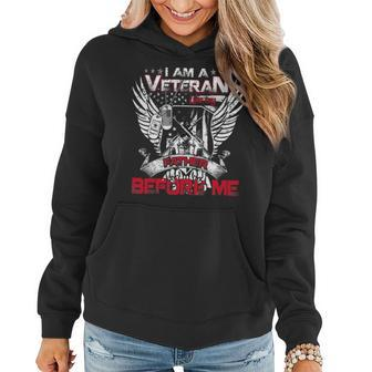 Mens I Am A Veteran Like My Father Before Me Us Flag Fathers Day 291 Women Hoodie - Monsterry DE