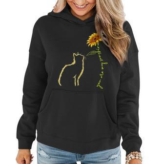 Meow Flower Cat You Are My Sunshine Cat Kitten Lover Women Hoodie | Mazezy