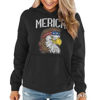 Merica Eagle Mullet 4Th Of July Redneck Pride Patriot Flag Women Hoodie - Monsterry