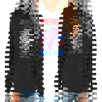 Merica Flock Yeah 4Th Of July 4Th Funny Patriotic Flamingo Patriotic Funny Gifts Women Hoodie | Mazezy