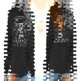 Merry Liftmas Ugly Christmas Sweater Miss Santa Gym Workout Women Hoodie | Mazezy