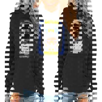 Messy Bun Barbados Flag Woman Girl Women Hoodie | Mazezy