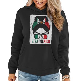 Mexican Independence Day Viva Mexico Bun Girls Ns Women Hoodie - Seseable