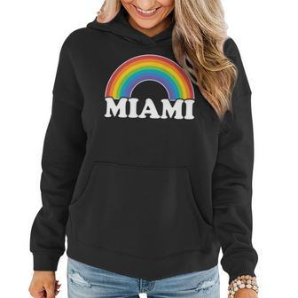 Miami Fl Gay Pride Women Men Rainbow Lesbian Lgbtq Lgbt Women Hoodie | Mazezy