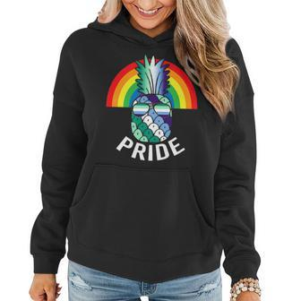 Mlm Gay Pride Rainbow Pineapple Lgbt Mlm Flag Sunglasses Women Hoodie | Mazezy