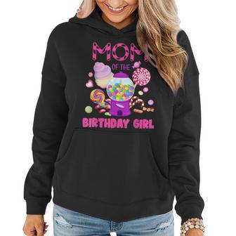 Mom Of The Birthday Girl Candyland Candy Birthday Women Hoodie - Monsterry