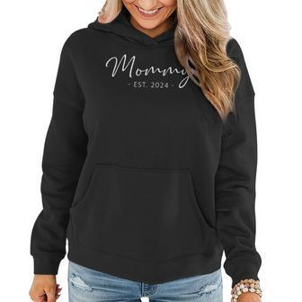 Mommy Est 2024 Promoted To Mom 2024 Mothers Day New Mom Women Hoodie - Thegiftio UK
