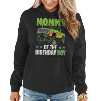 Mommy Of Birthday Boy Monster Truck Car Family Matching Women Hoodie - Seseable