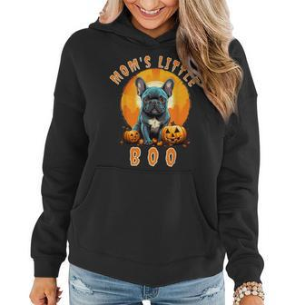 Mom's Little Boo French Bulldog Halloween Frenchie Women Hoodie - Monsterry