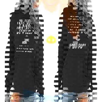 More Ducks - Little Voices Get More Ducks Funny Rubber Duck Women Hoodie - Thegiftio UK