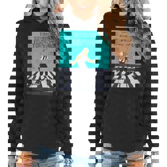 Mr Bigfoot In Downtown With Stoling Beer Sasquatch Yeti Women Hoodie | Mazezy