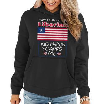 My Husband Is Liberian Liberia Flag Heritage Roots Pride Gift For Womens Women Hoodie | Mazezy DE
