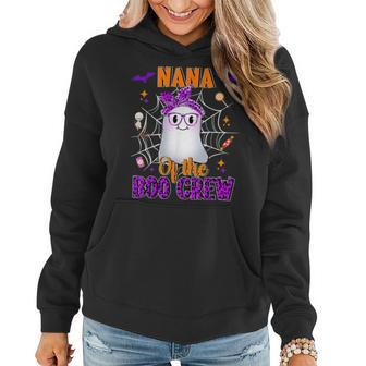 Nana Boo Crew Leopard Cute Ghost Grandma Halloween Costume Women Hoodie - Thegiftio UK