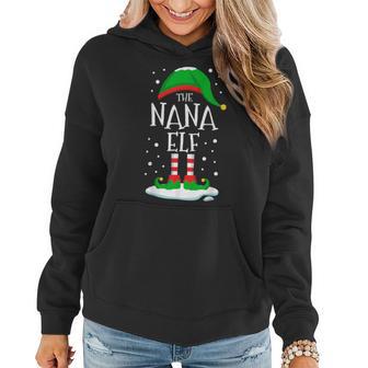 The Nana Elf Christmas Family Matching Xmas Grandma Women Hoodie - Thegiftio UK