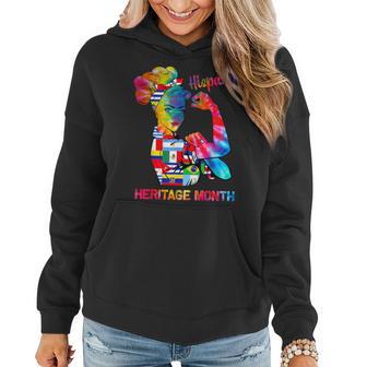 National Hispanic Heritage Month Latina Messy Bun Women Hoodie - Seseable